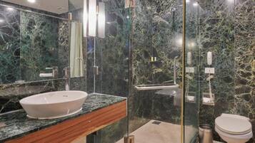 Free toiletries, hair dryer, slippers, towels