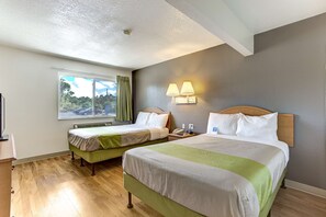 Laptop workspace, free cots/infant beds, free WiFi, bed sheets