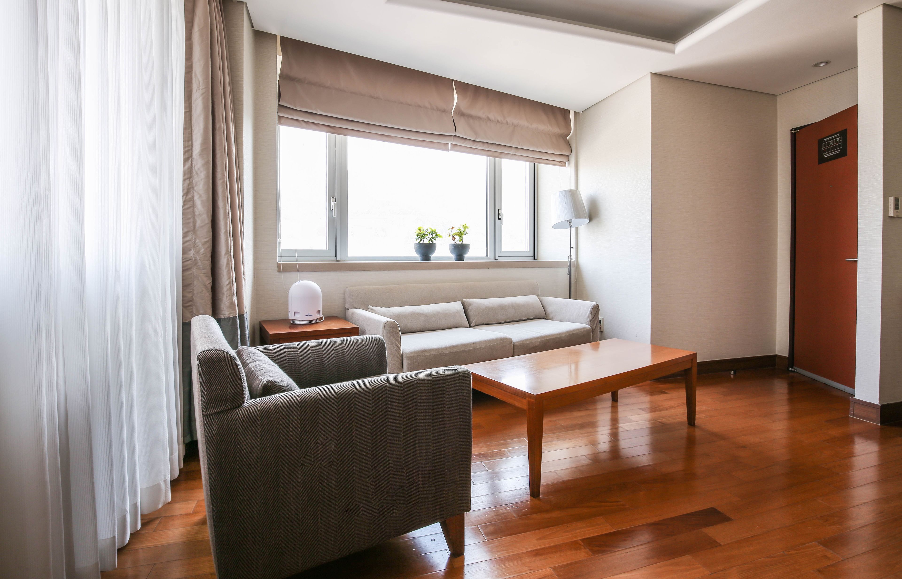 suite (namsan tower view) | living area | lcd tv