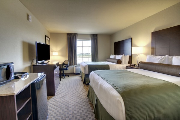 Room, 2 Queen Beds, Accessible, Non Smoking | Premium bedding, in-room safe, desk, laptop workspace