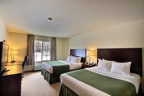 Standard Room, 2 Queen Beds, Non Smoking | Premium bedding, in-room safe, desk, laptop workspace - Cobblestone Inn & Suites - Brillion (Brillion)