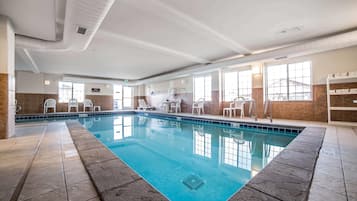 Indoor pool, open 6 AM to 11 PM, sun loungers