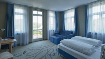 Hypo-allergenic bedding, pillowtop beds, minibar, in-room safe