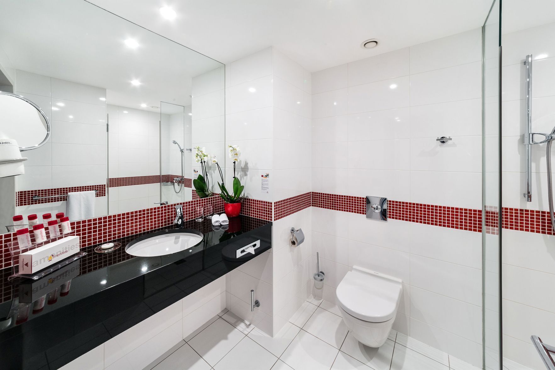 Bathroom | Shower, free toiletries, hair dryer, towels