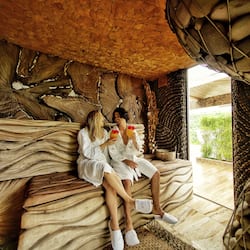 Couples treatment rooms, sauna, hot tub, body treatments, aromatherapy