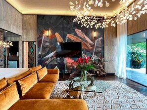 Villa Luxury, 1 letto king, piscina privata | 1 camera, biancheria in cotone egiziano