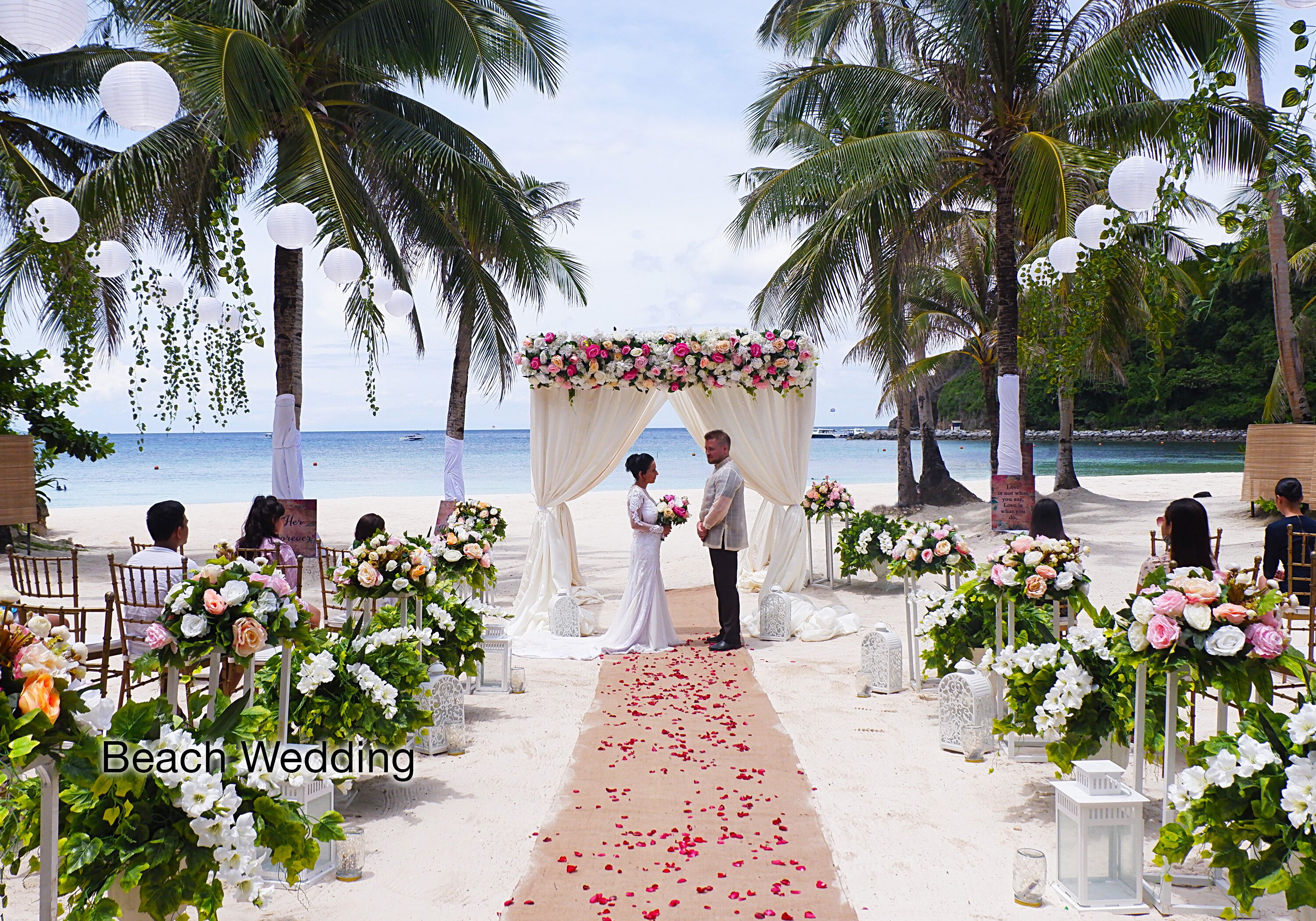 Outdoor wedding area