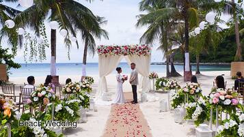 Outdoor wedding area