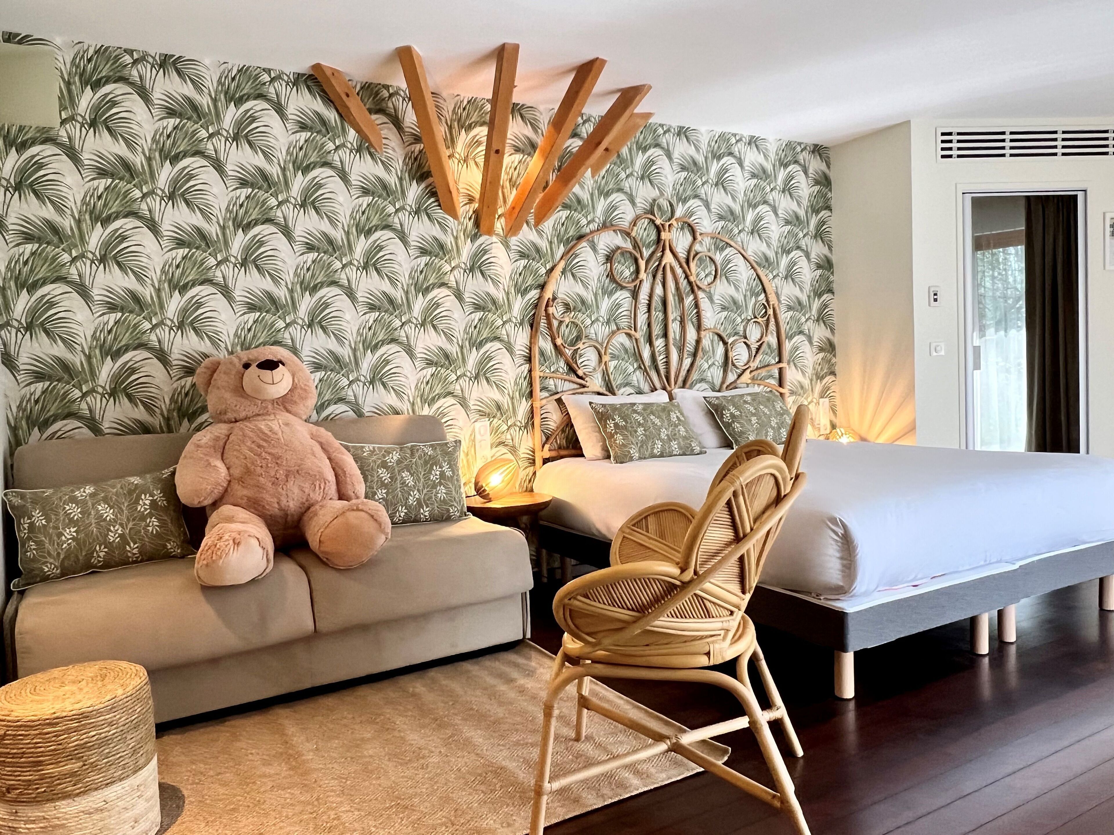 파노라믹 더블룸, 더블침대 1개 및 소파베드, 테라스, 정원 | 고급 침구, 객실 내 금고, 책상, 무료 WiFi