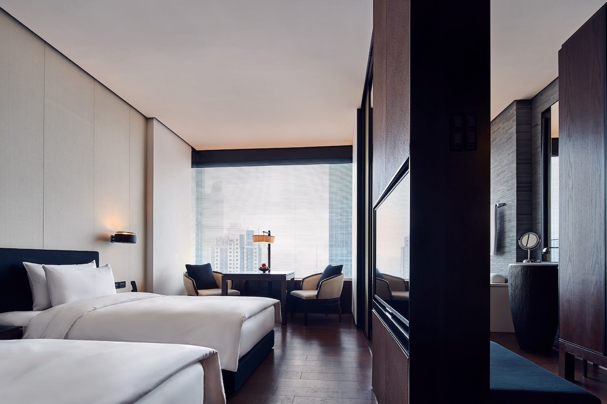 1 chambre, literie de qualité supérieure, couette en duvet d'oie