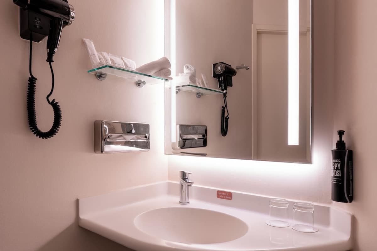 deluxe room, 2 single beds | bathroom | shower, eco-friendly toiletries, hair dryer, towels