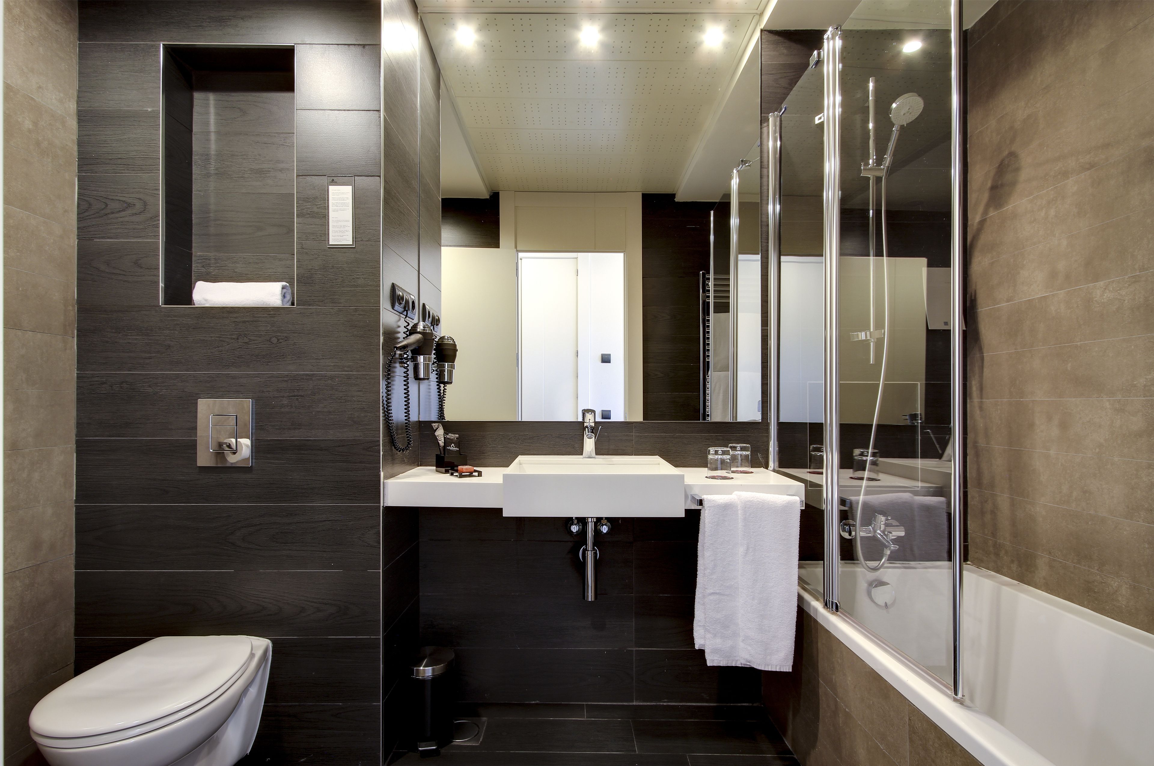 free toiletries, hair dryer, towels