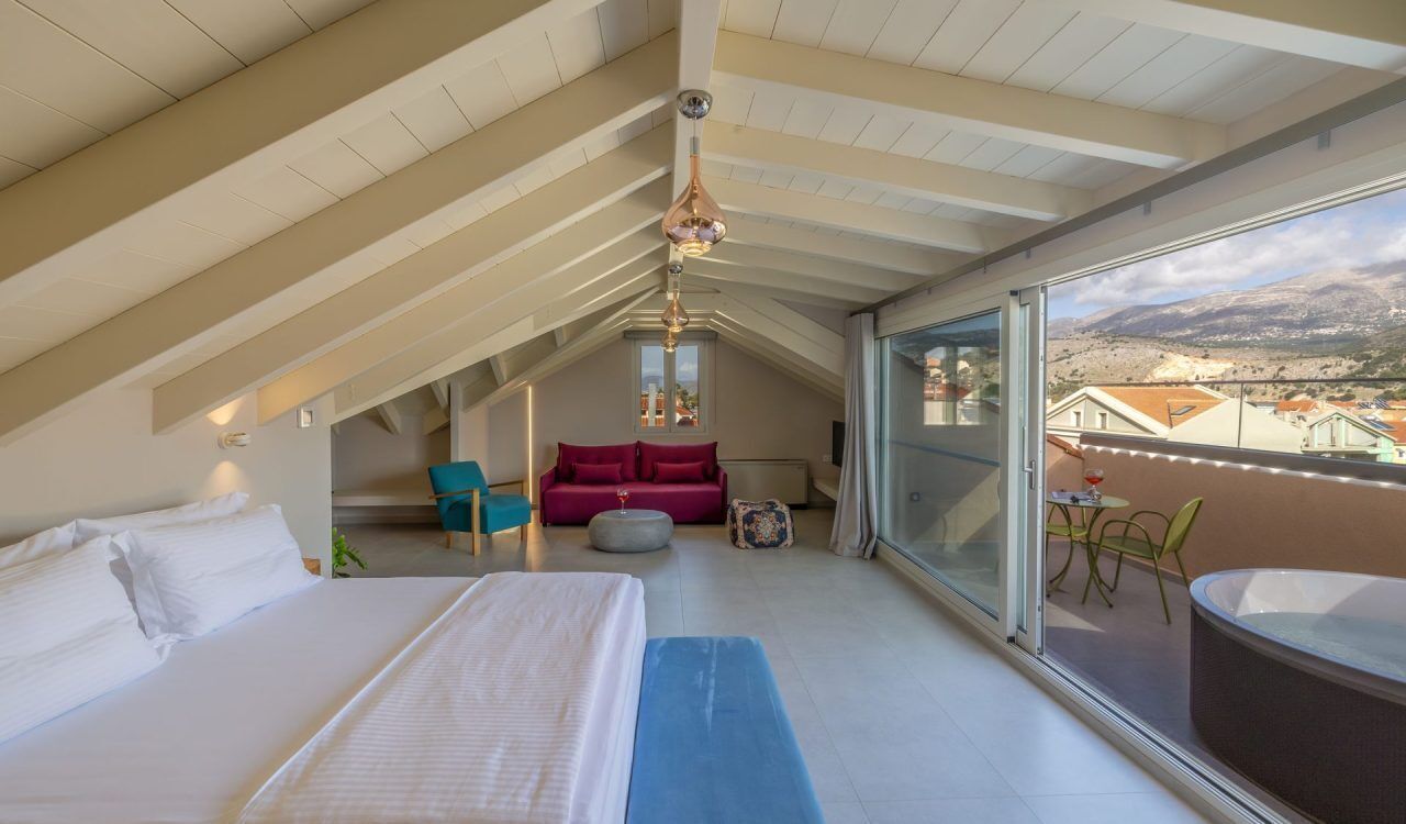 Penthouse superior (Outdoor Hot Tub) | Caja de seguridad en la habitación, cortinas blackout y insonorización 