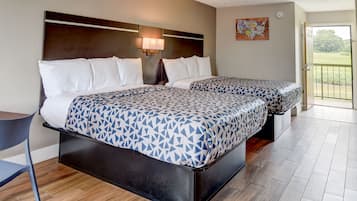 Standard Room, 2 Queen Beds, Non Smoking | Blackout drapes, iron/ironing board, free WiFi, bed sheets