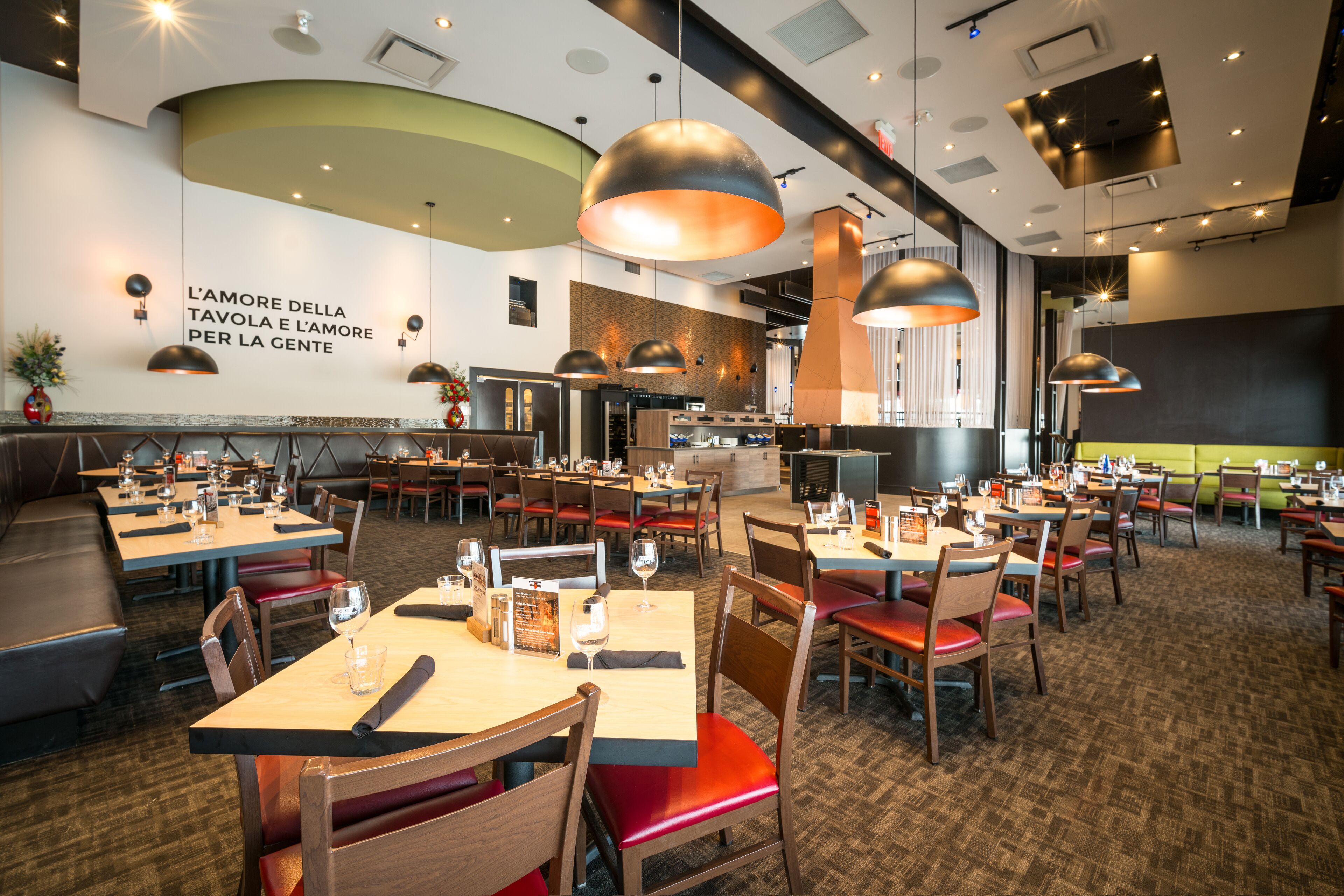 breakfast, lunch, dinner served; italian cuisine