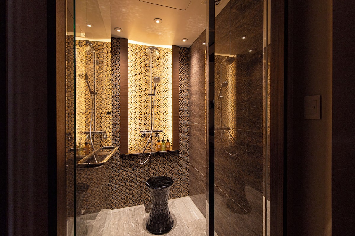 japanese-style twin room with mt.fuji view, non smoking | bathroom | free toiletries, hair dryer, slippers, bidet