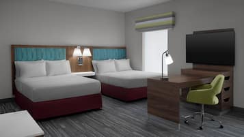 Studio, 2 keskisuurta parisänkyä, esteetön, tupakointi kielletty | Ylelliset vuodevaatteet, tallelokero huoneessa, työpöytä