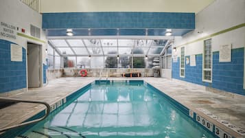 Indoor pool, open 6 AM to 11 PM, sun loungers