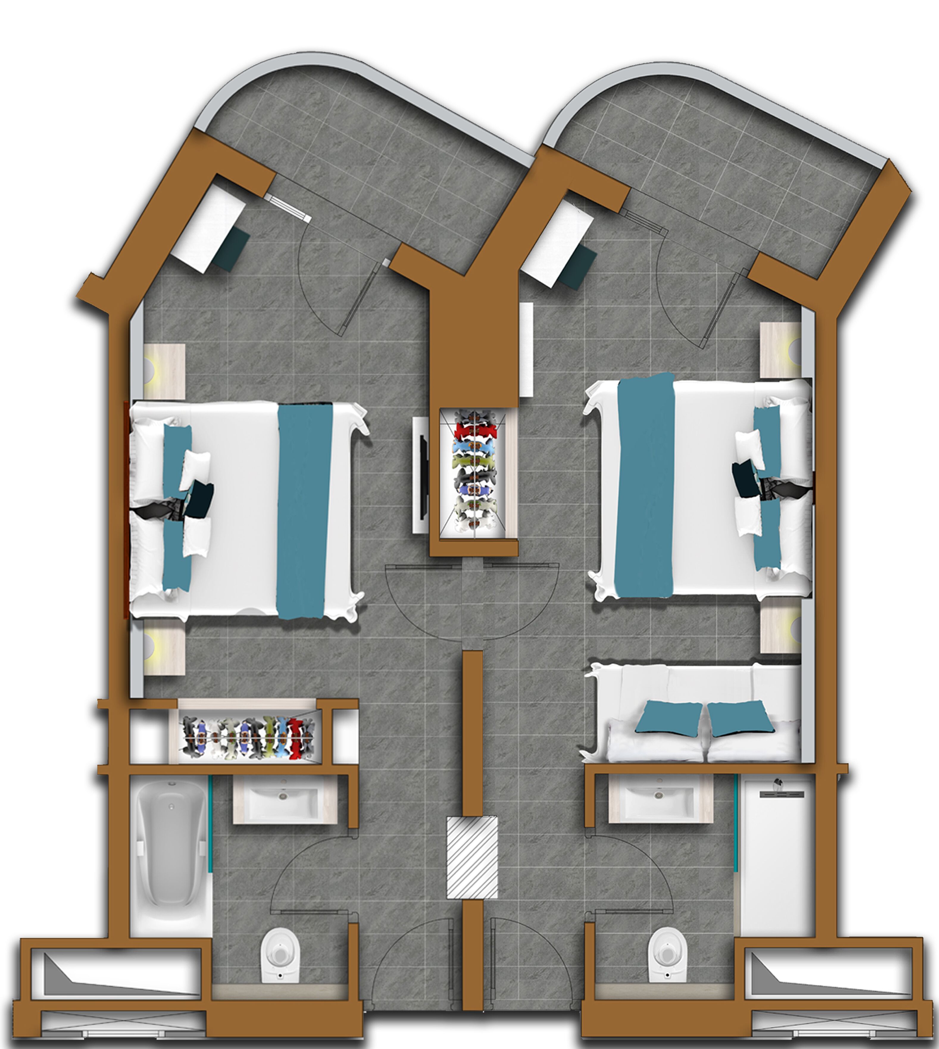 family room | blackout curtains, free cots/infant beds, free rollaway beds, free wifi