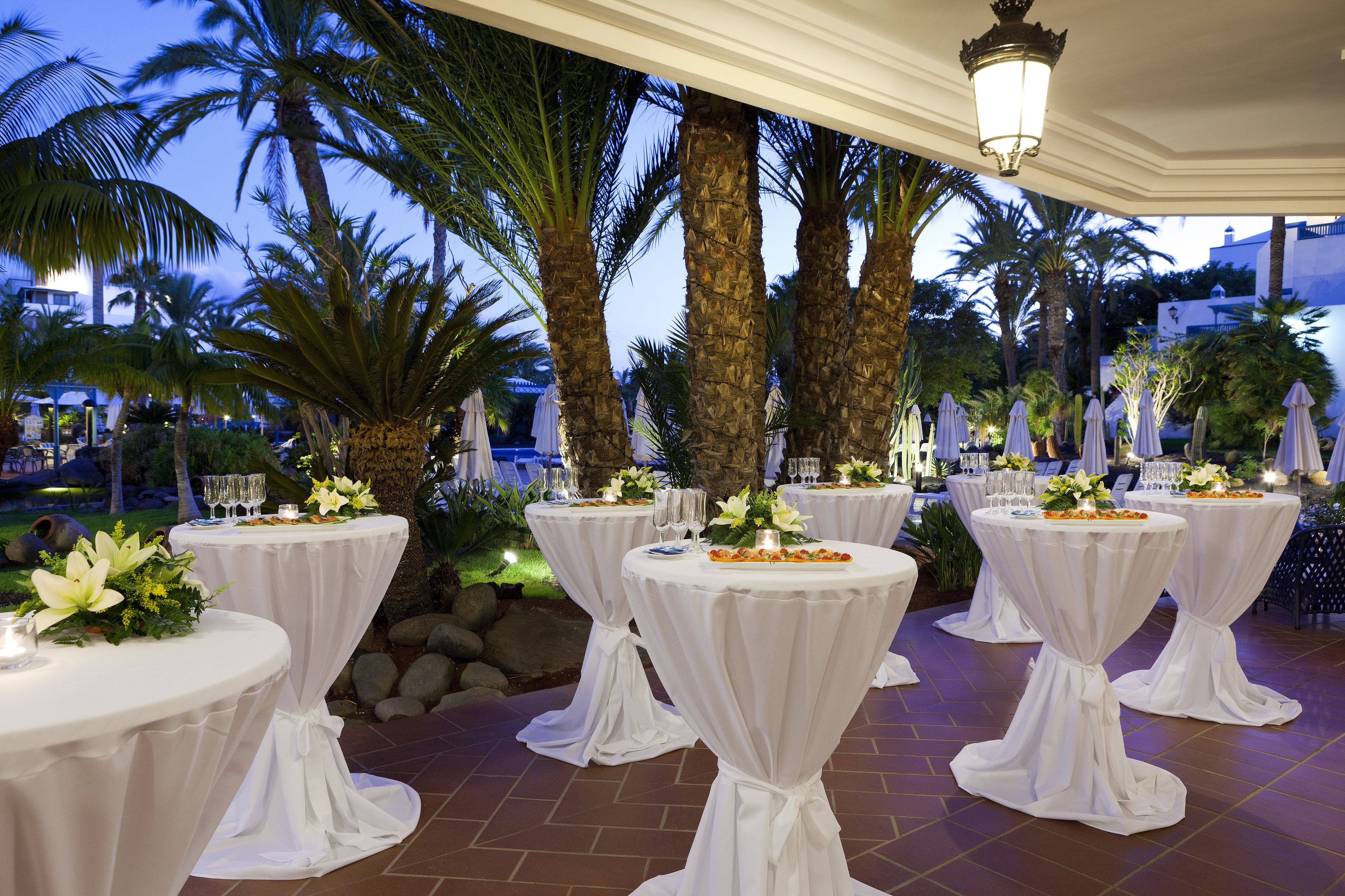 Outdoor banquet area