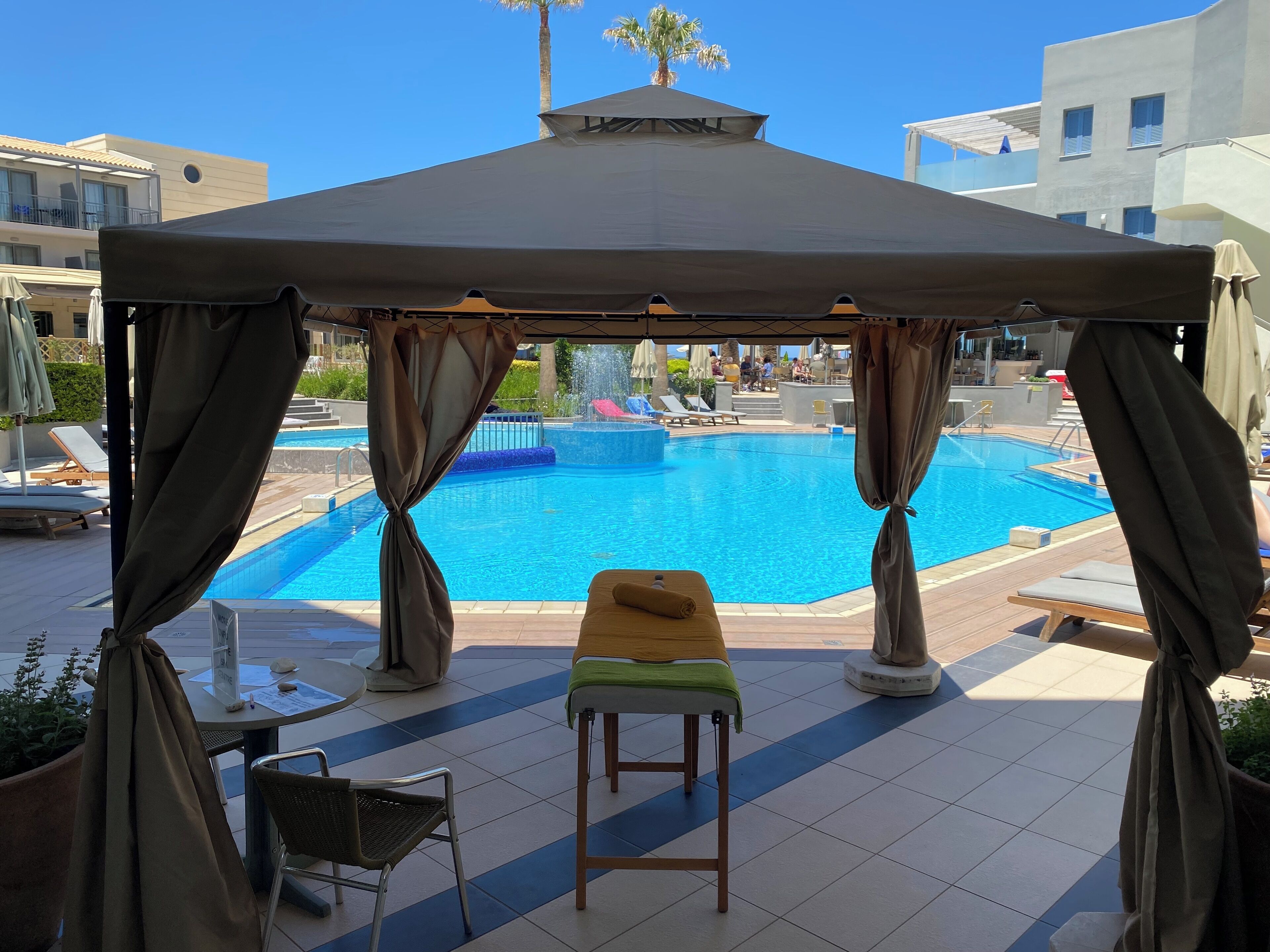 indoor pool, 2 outdoor pools, pool umbrellas, pool loungers