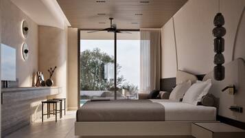 Quarto superior | 1 quarto, frigobar, cofres nos quartos, escrivaninha