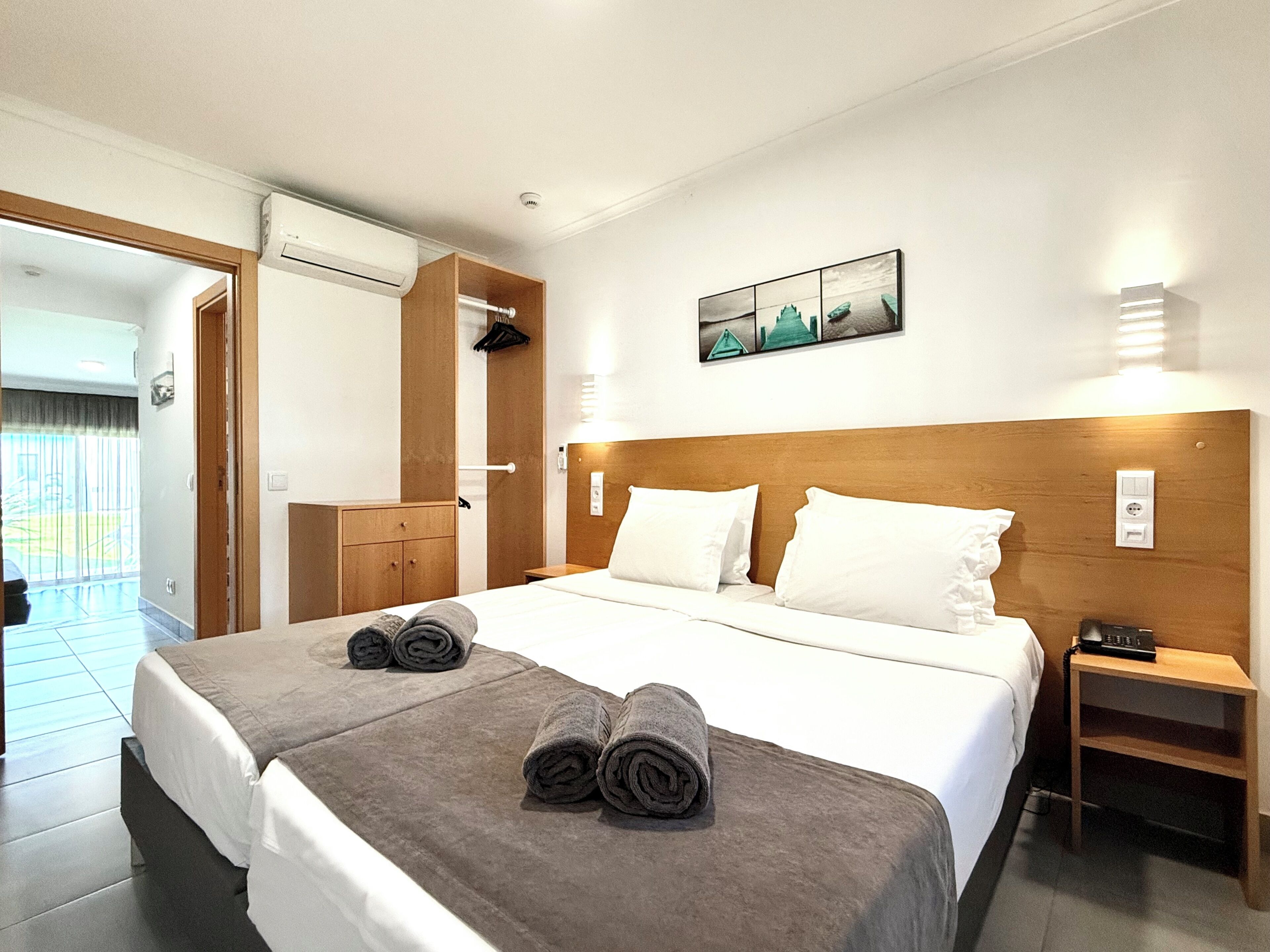 Blackout curtains, free WiFi, bed sheets