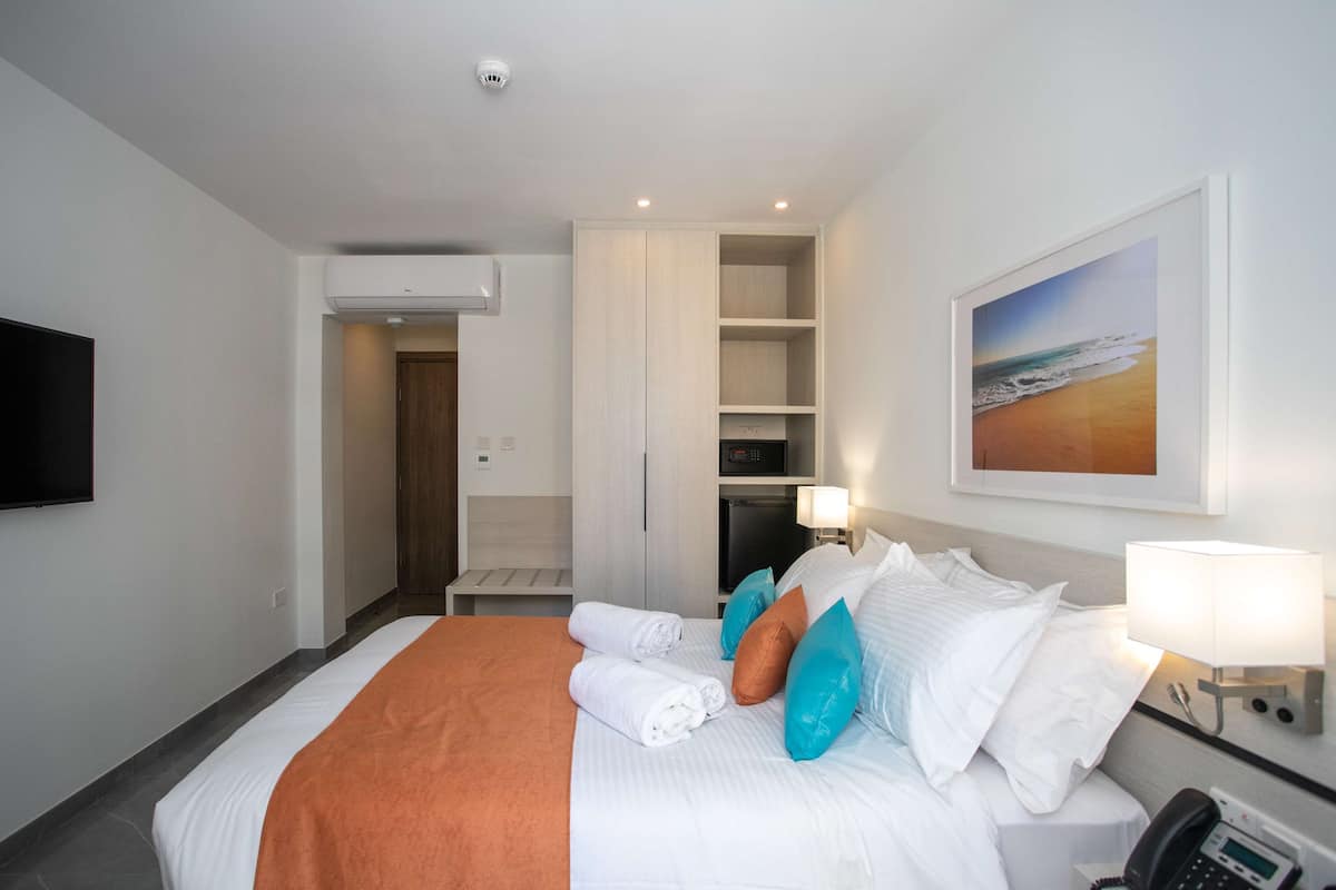 Habitación estándar, 1 cama Queen size, para no fumadores | Camas con efecto memoria y artículos del minibar gratis