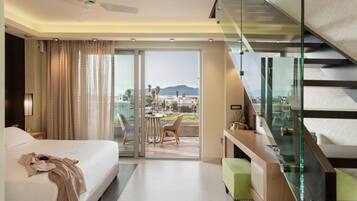 Luxury Maisonette with Private Pool & Sea View | 1 bedroom, Egyptian cotton sheets, Tempur-Pedic beds, in-room safe