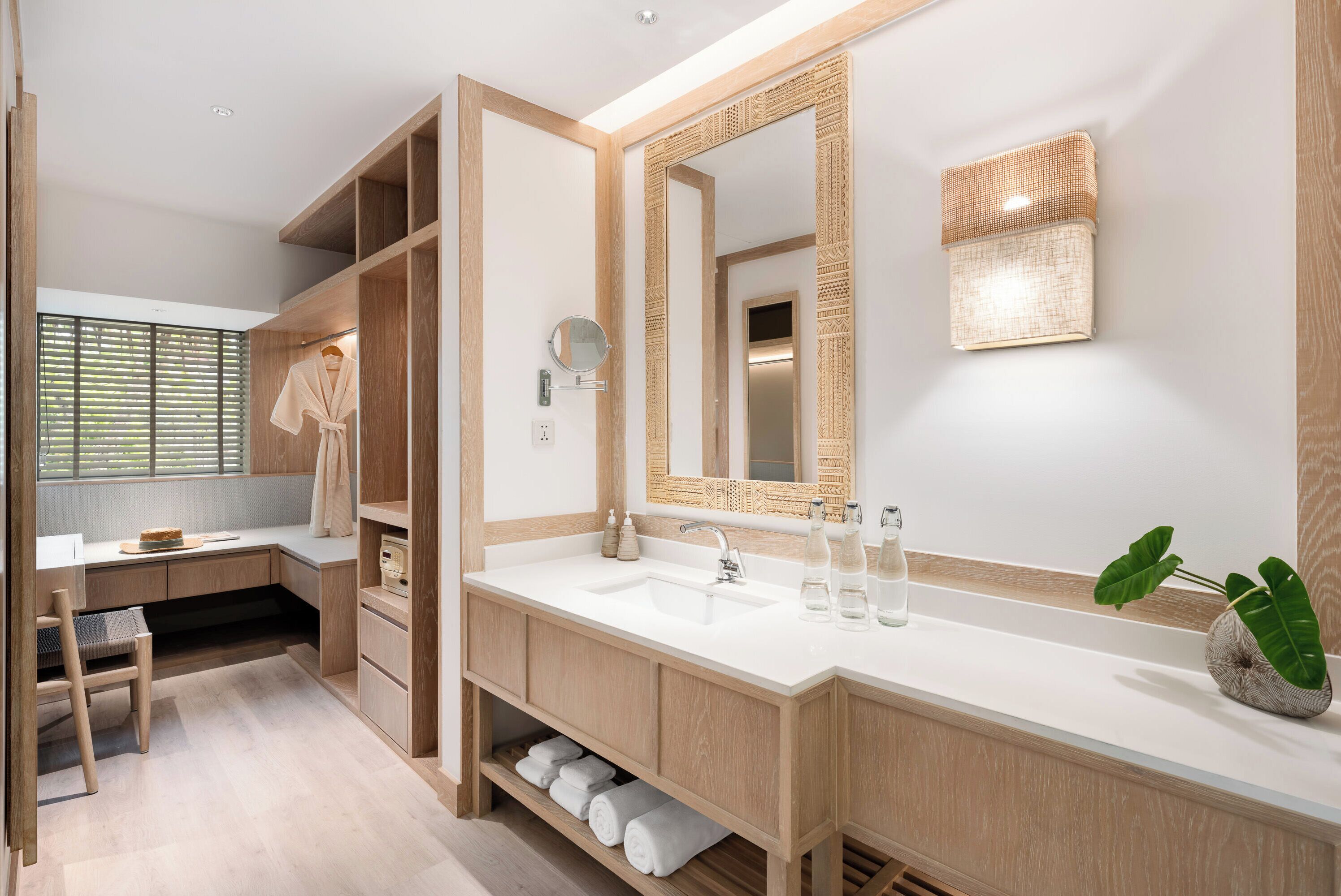 deluxe garden villa 1 king | bathroom | separate bathtub and shower, free toiletries, hair dryer, bathrobes