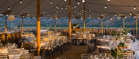Outdoor wedding area