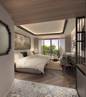 豪華客房 | 舒適加層、迷你吧、客房內保險箱、獨特裝潢