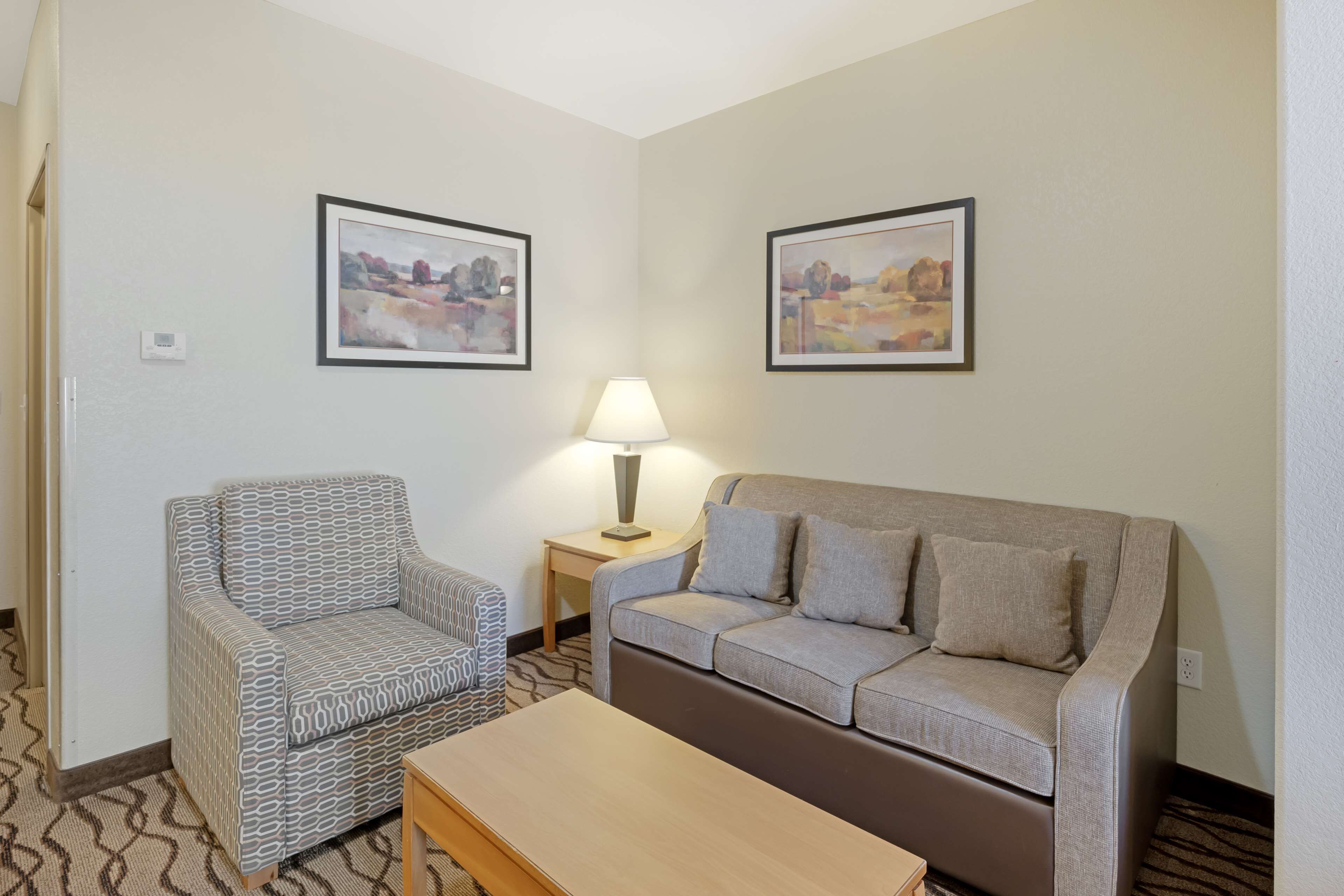 suite, 1 king bed, non smoking, refrigerator & microwave (with single sofabed) | premium bedding, desk, laptop workspace, iron/ironing board