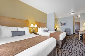 Suite, 2 Queen Beds, Non Smoking, Refrigerator & Microwave (with Single Sofabed) | Premium bedding, desk, laptop workspace, iron/ironing board - Best Western Plus Guymon Hotel & Suites (Guymon)