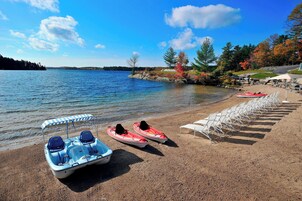 Plage privée, ski nautique, kayak, navigation en bateau à moteur