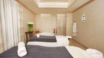 Couples treatment room(s), sauna, steam room, body treatments