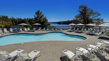 Indoor pool, 2 outdoor pools, open 6 AM to 9:00 PM, pool umbrellas