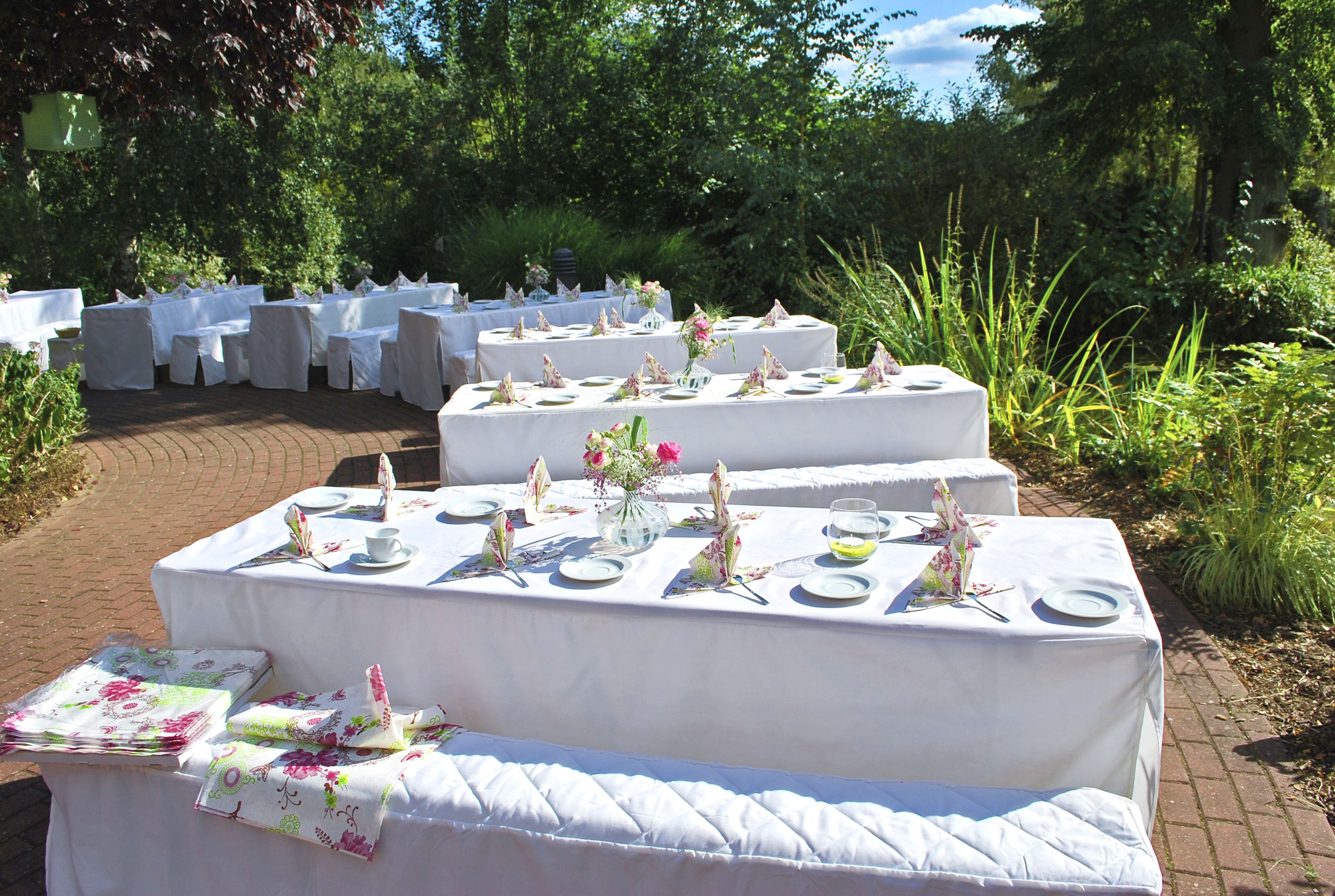 Outdoor banquet area