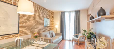 Apartment, 2 Bedrooms | Living area | Flat-screen TV