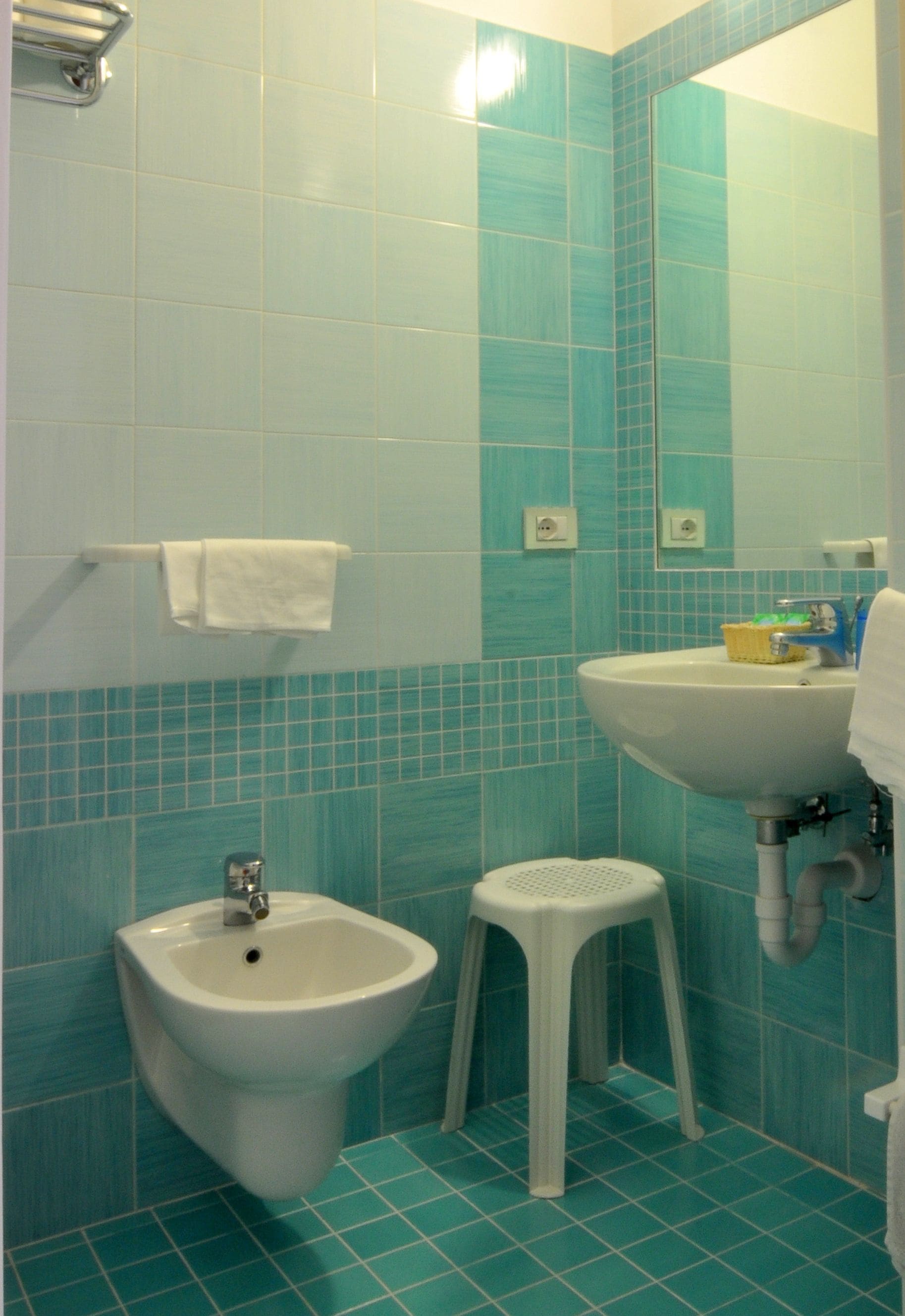 classic single room | bathroom | shower, free toiletries, hair dryer, bidet