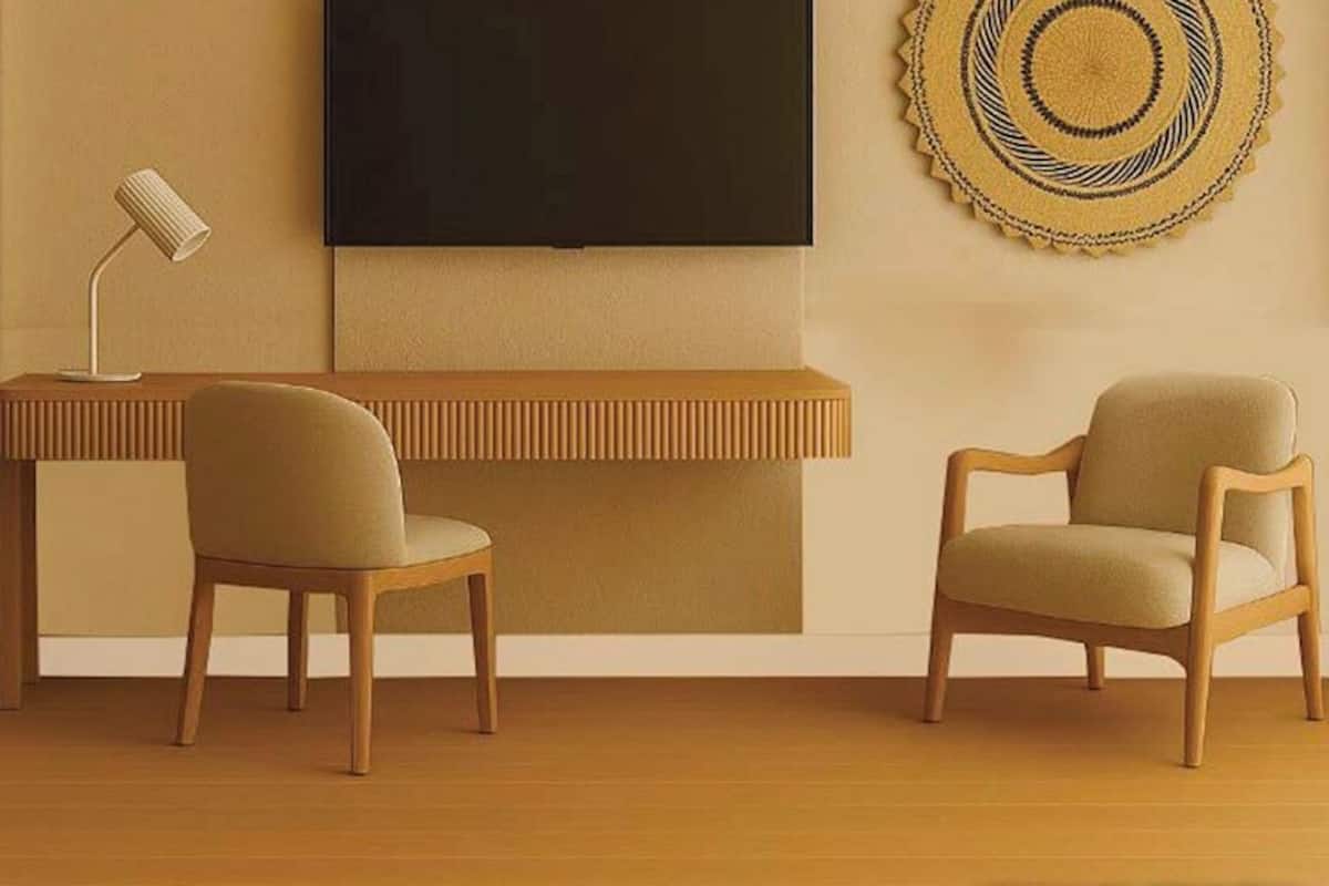 Caja de seguridad en la habitación, escritorio y cortinas blackout