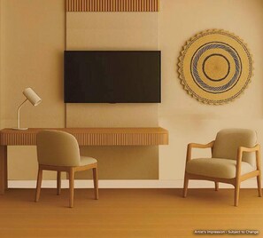 Caja de seguridad en la habitación, escritorio y cortinas blackout 