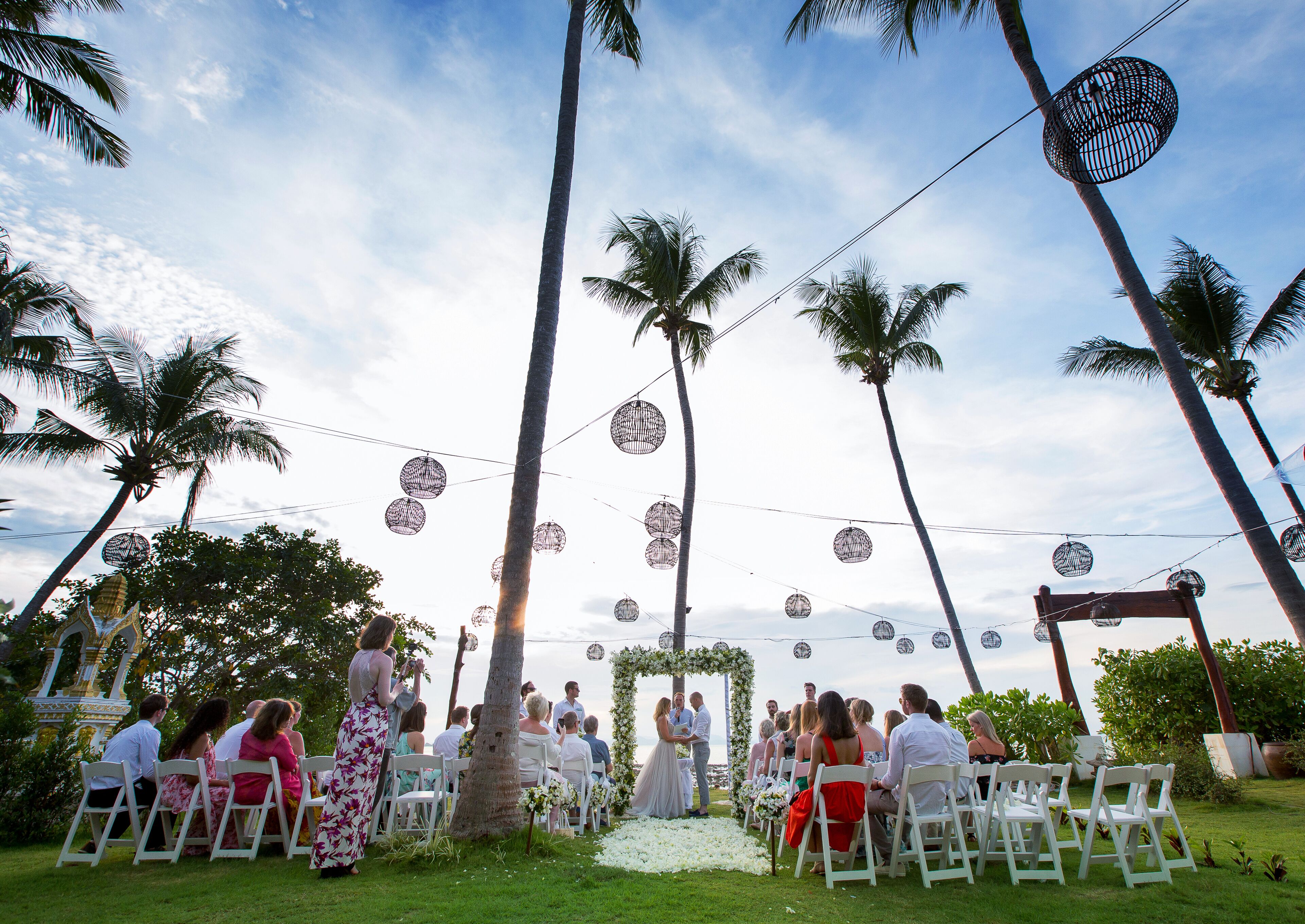outdoor wedding area