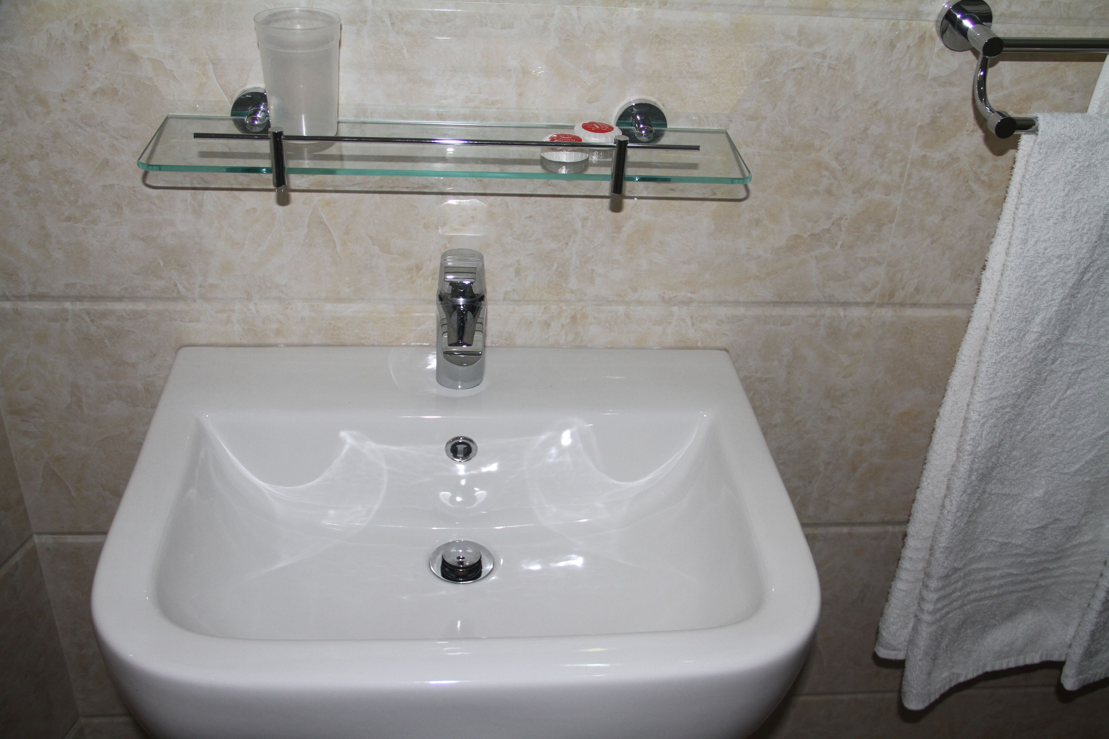 standard double room, garden view | bathroom | shower, free toiletries, hair dryer, towels