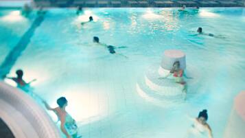 Indoor pool, 2 outdoor pools, pool umbrellas, sun loungers