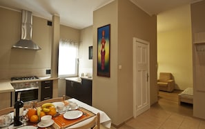 Superior-Apartment (Sopot 3) | Eigene Küche | Kühlschrank, Wasserkocher mit Kaffee-/Teezubehör