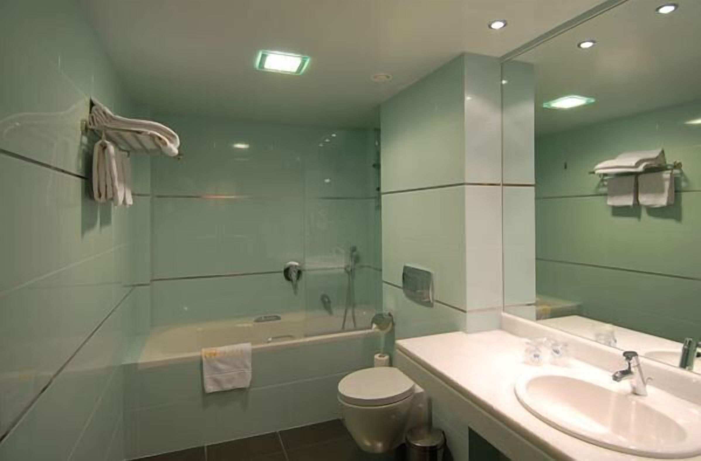 free toiletries, hair dryer, towels