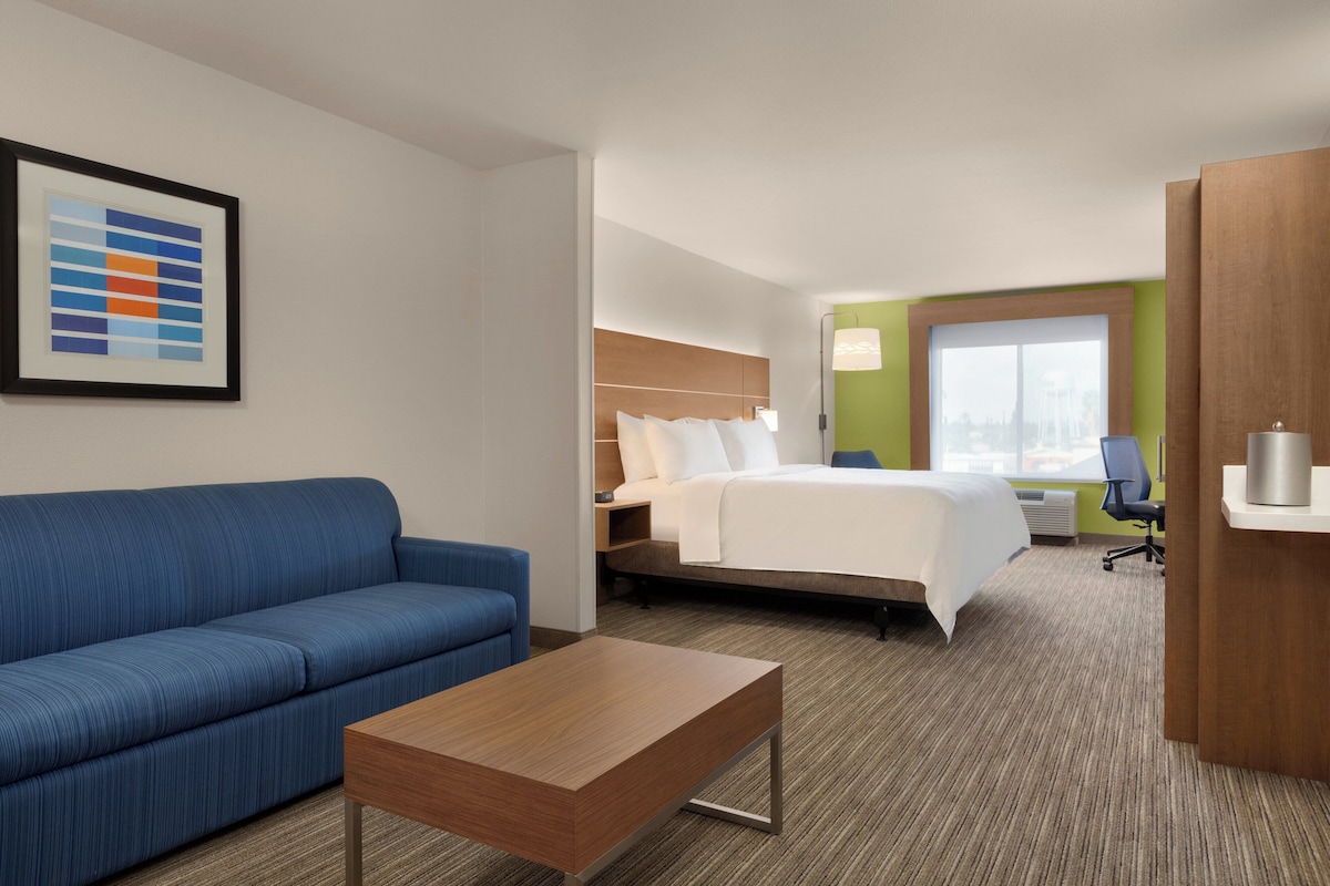 Suite, 1 très grand lit et 1 canapé-lit | Literie hypoallergénique, coffres-forts dans les chambres, bureau