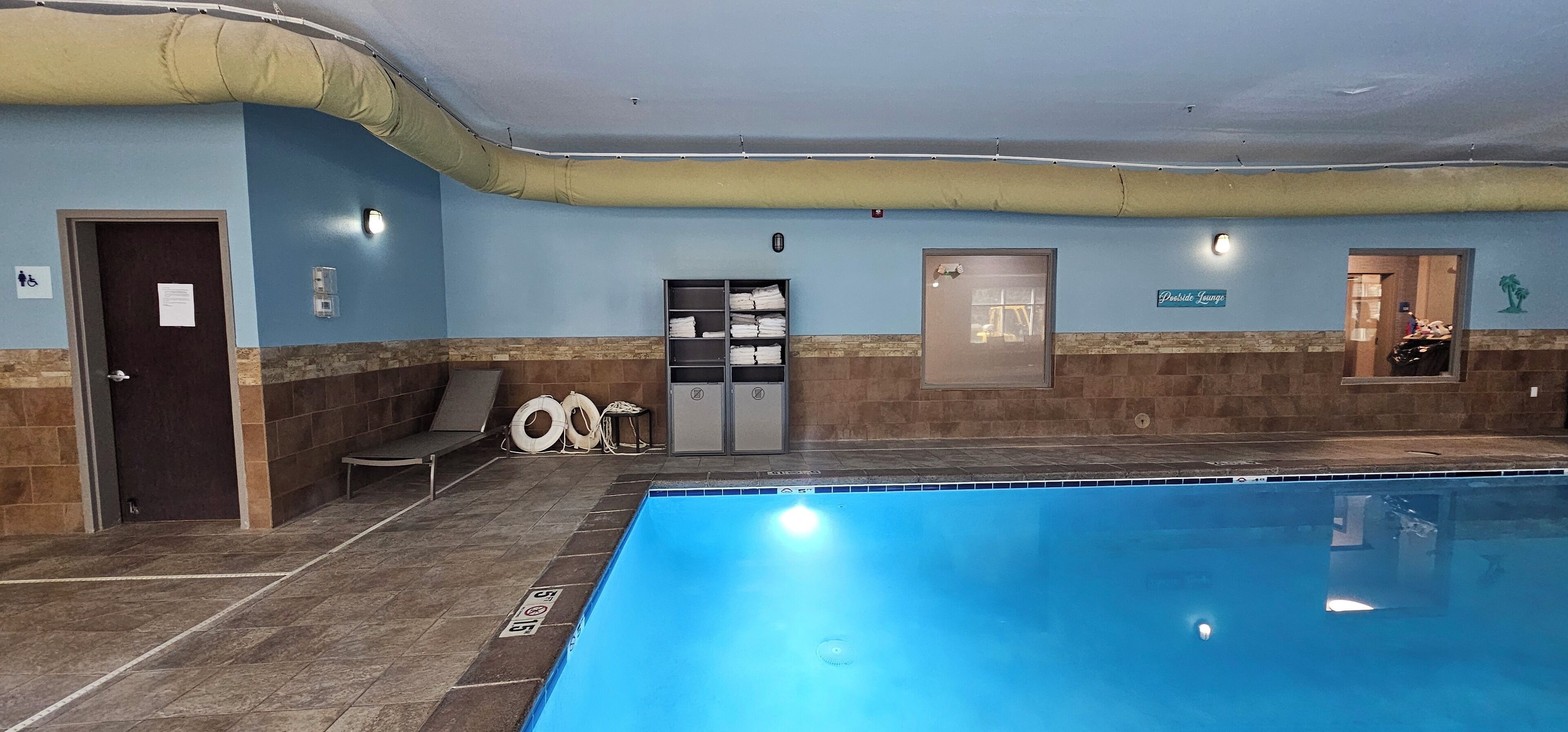 indoor pool, open 6:00 am to midnight, pool loungers