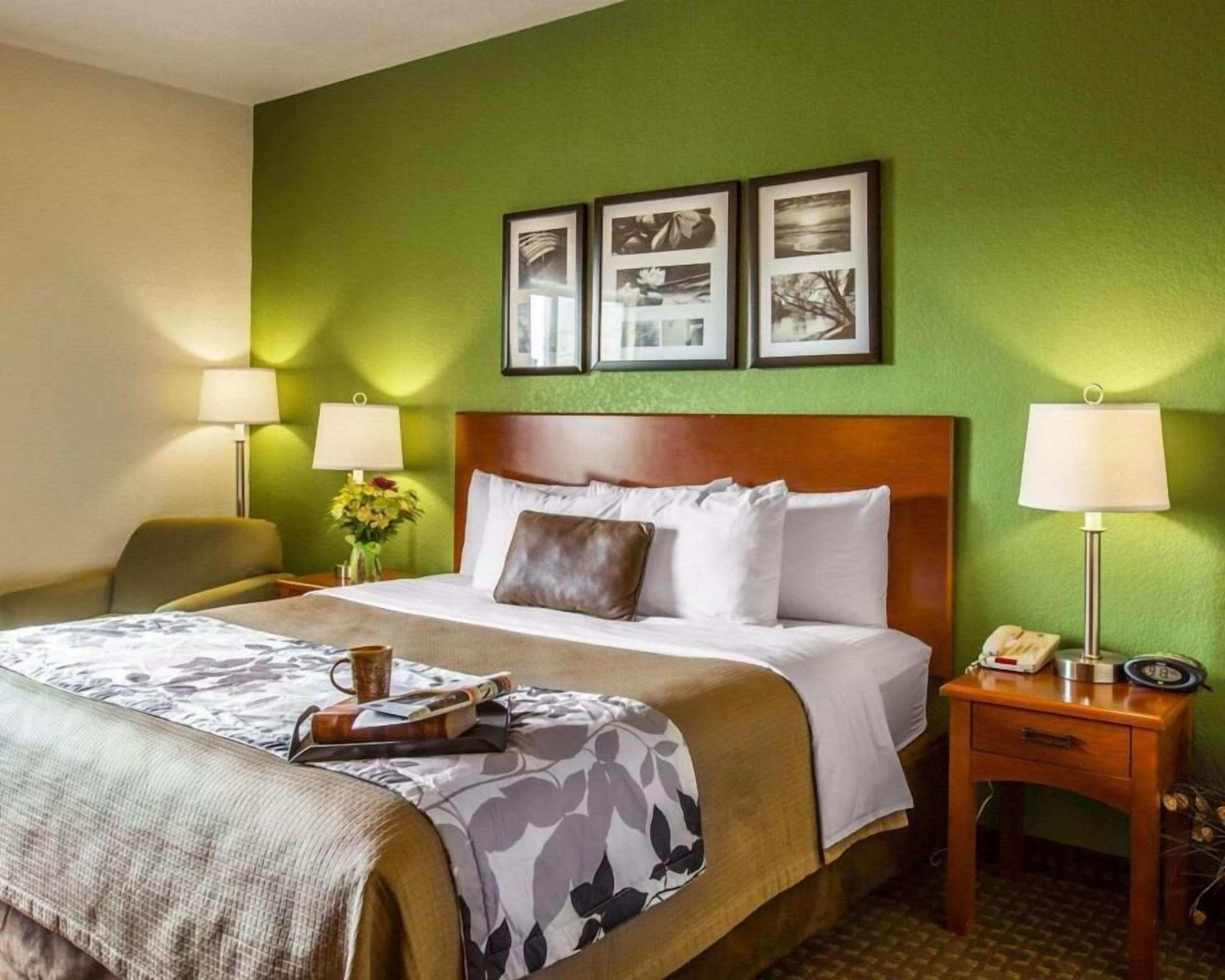 Pillow-top beds, desk, blackout curtains, iron/ironing board